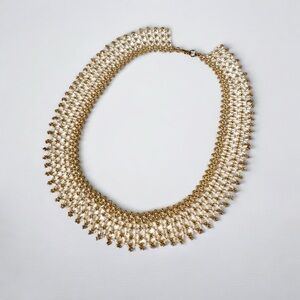 Hand Beaded Lace Style Ukrainian Gerdan Necklace